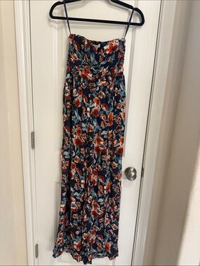 Band of Gypsies Floral Strapless Jumpsuit